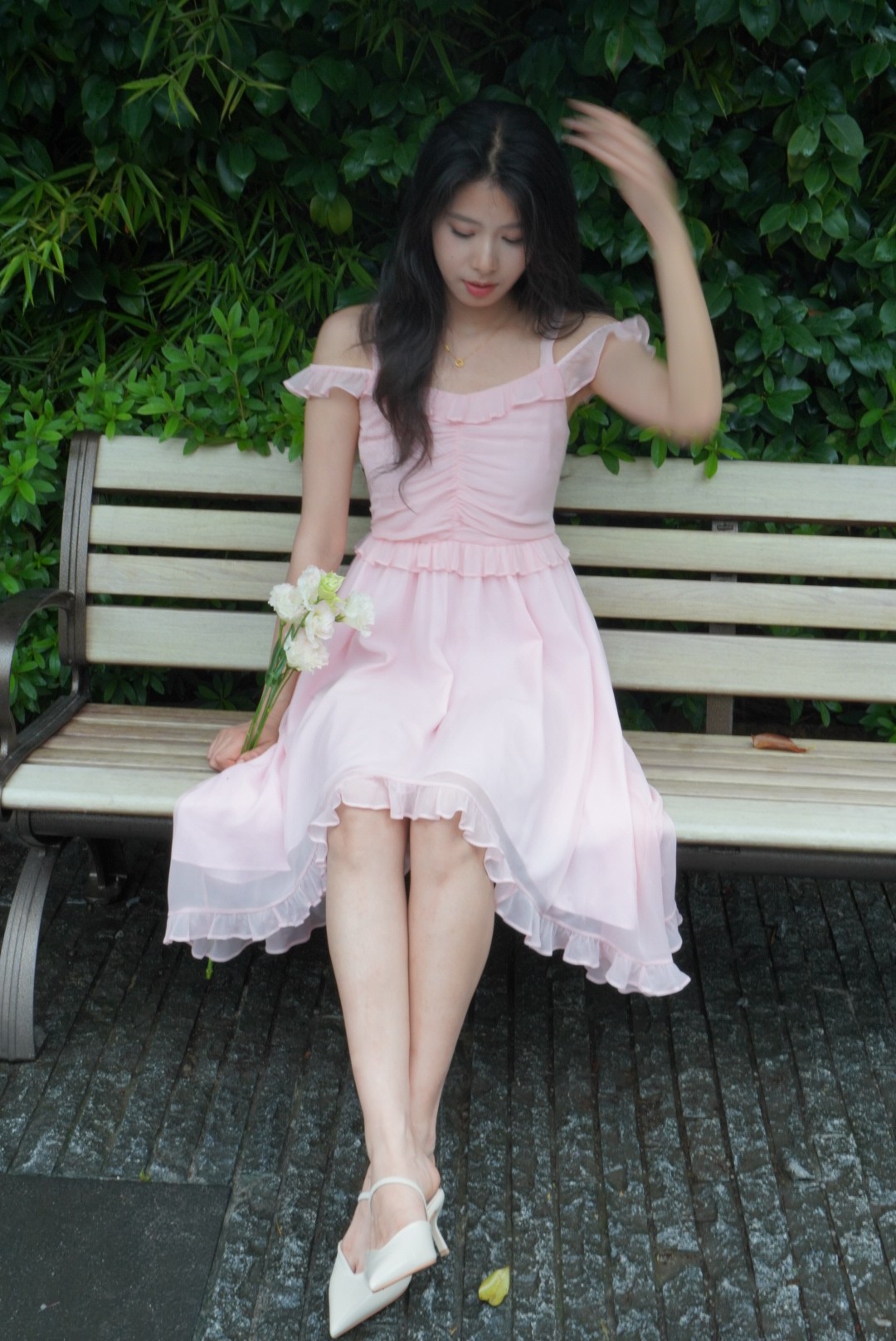 Summer pink dress