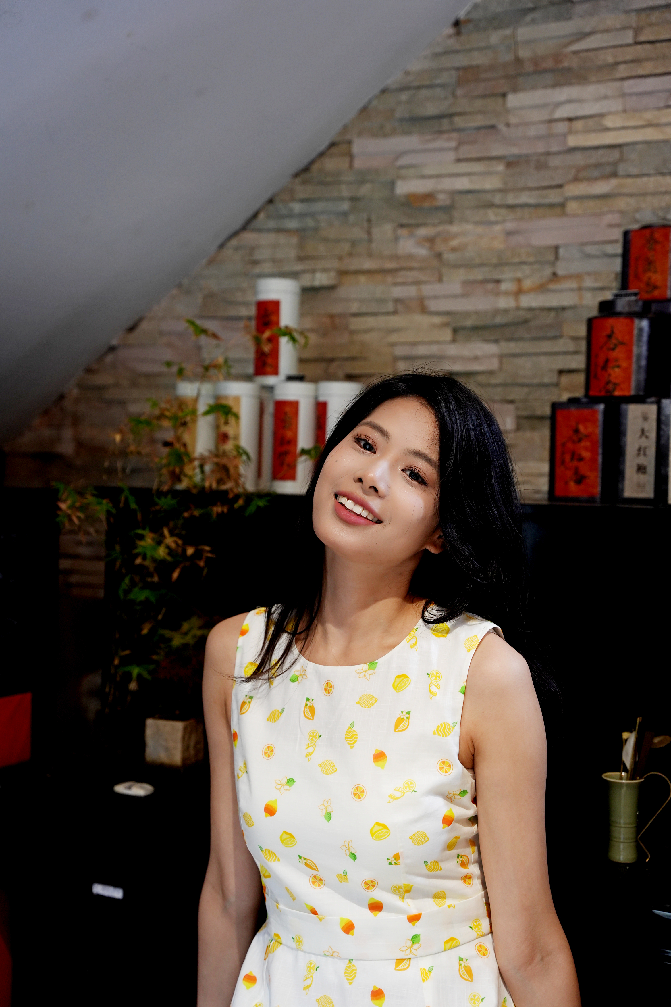 Lemon print dress