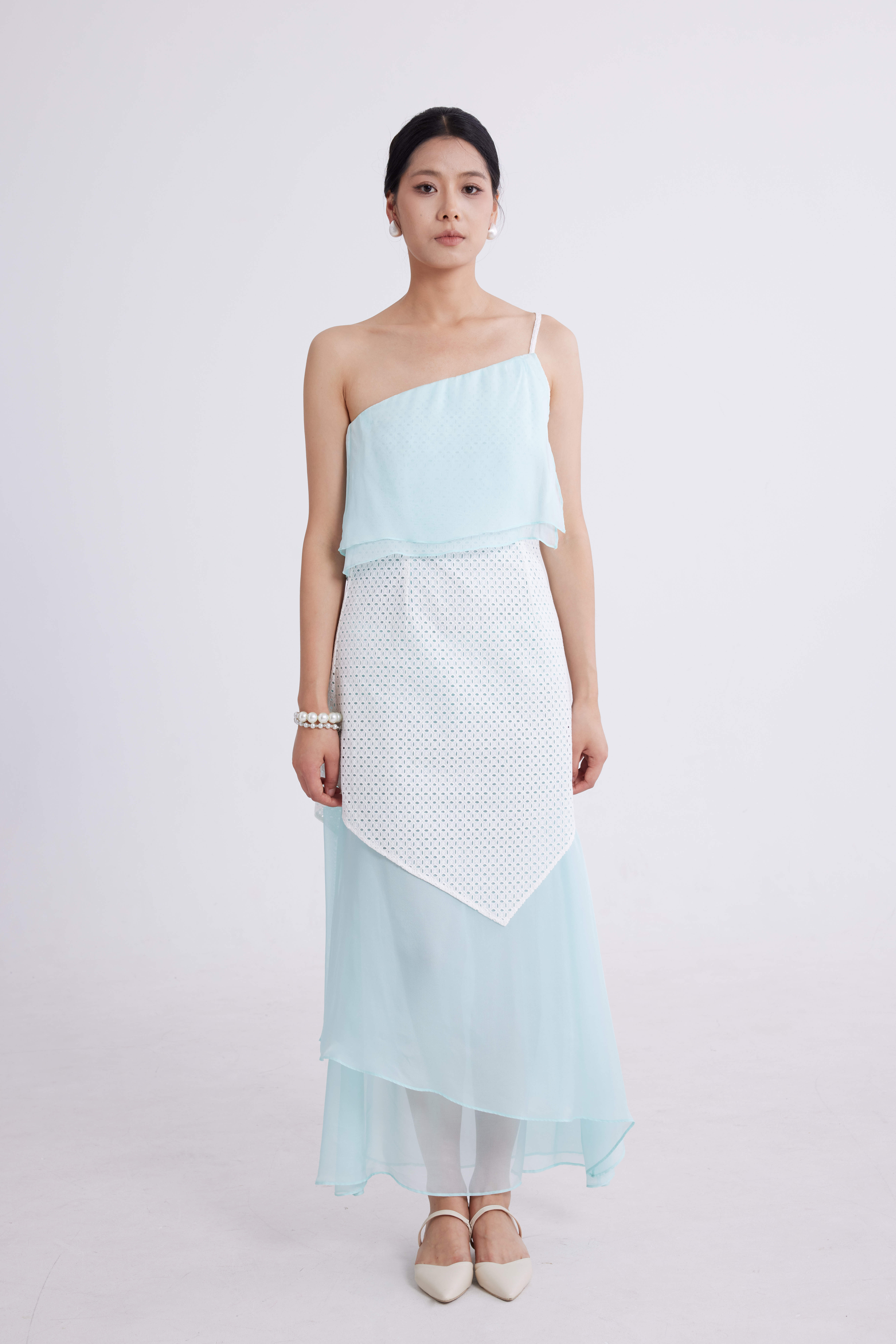 Mint asymmetric dress