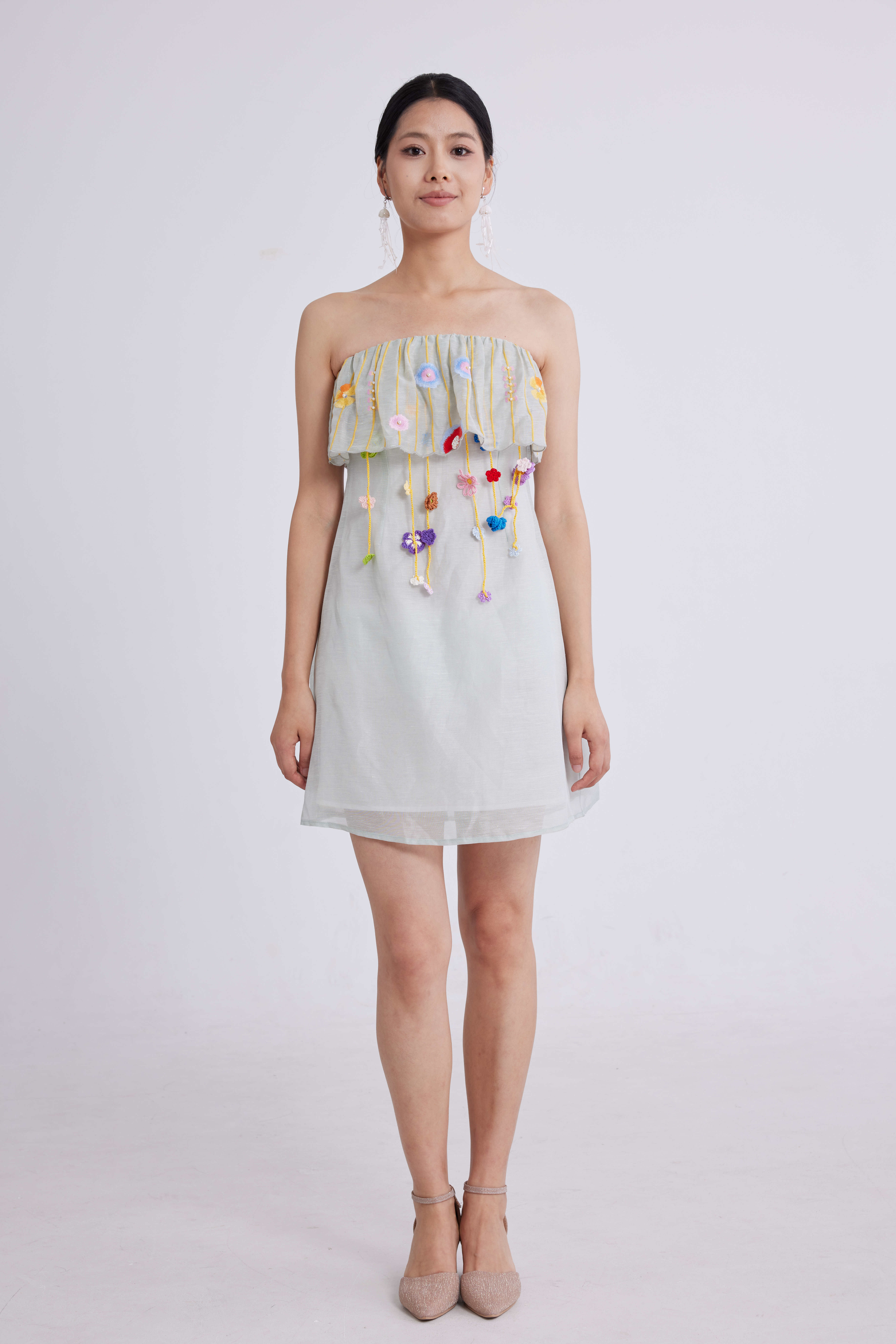Jellyfish embroidered dress