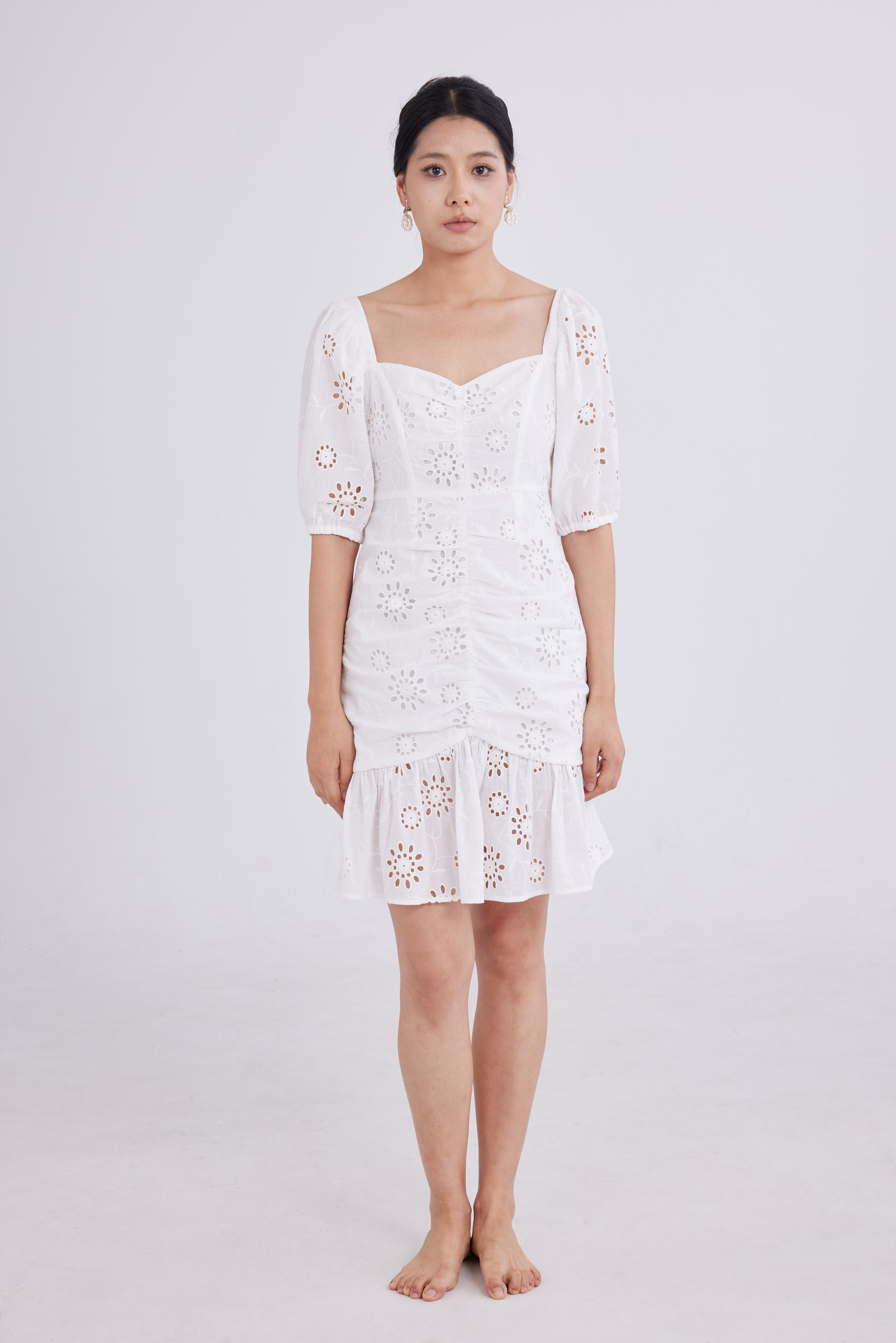 White embroidered dress