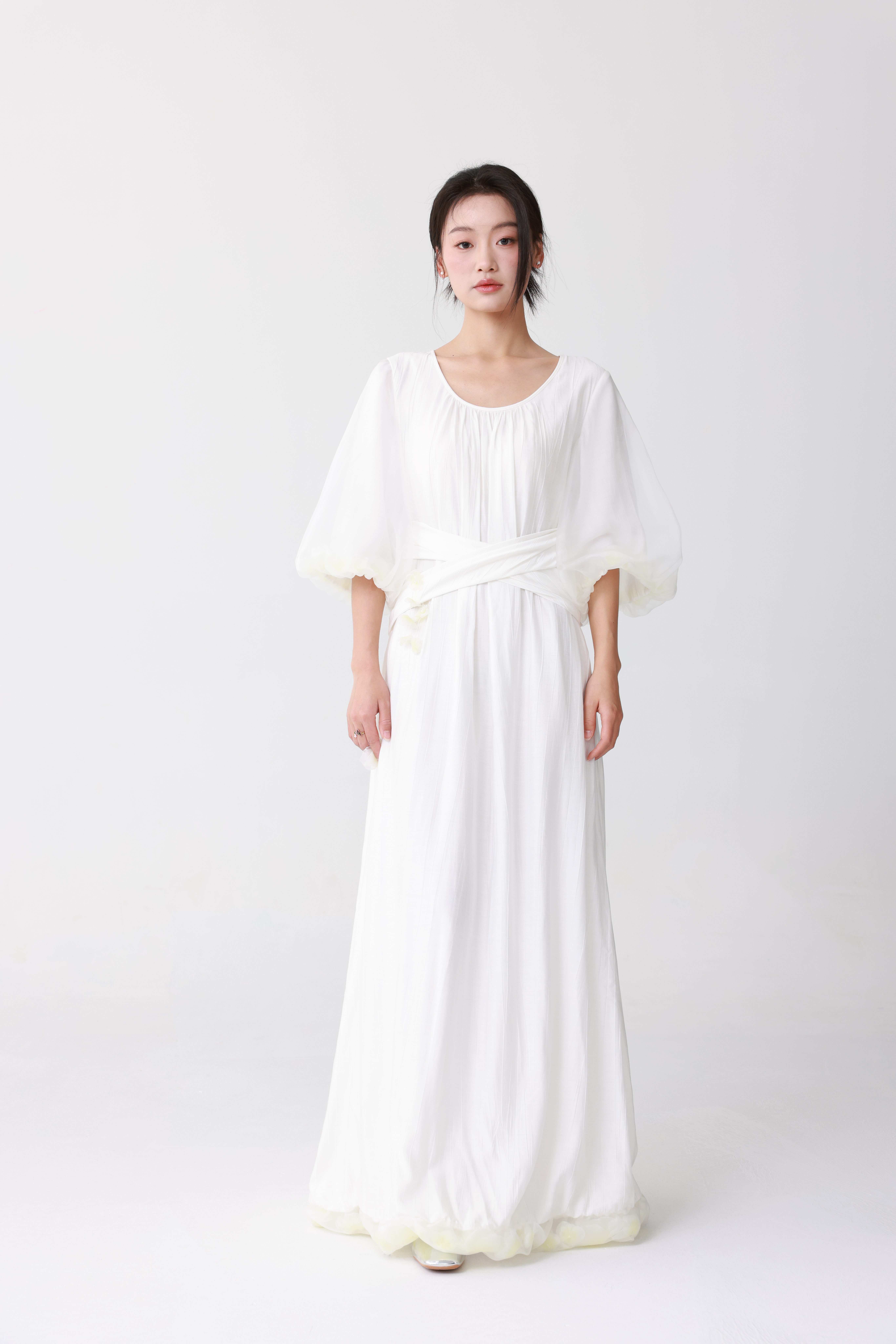 Yellow poppy flower dress