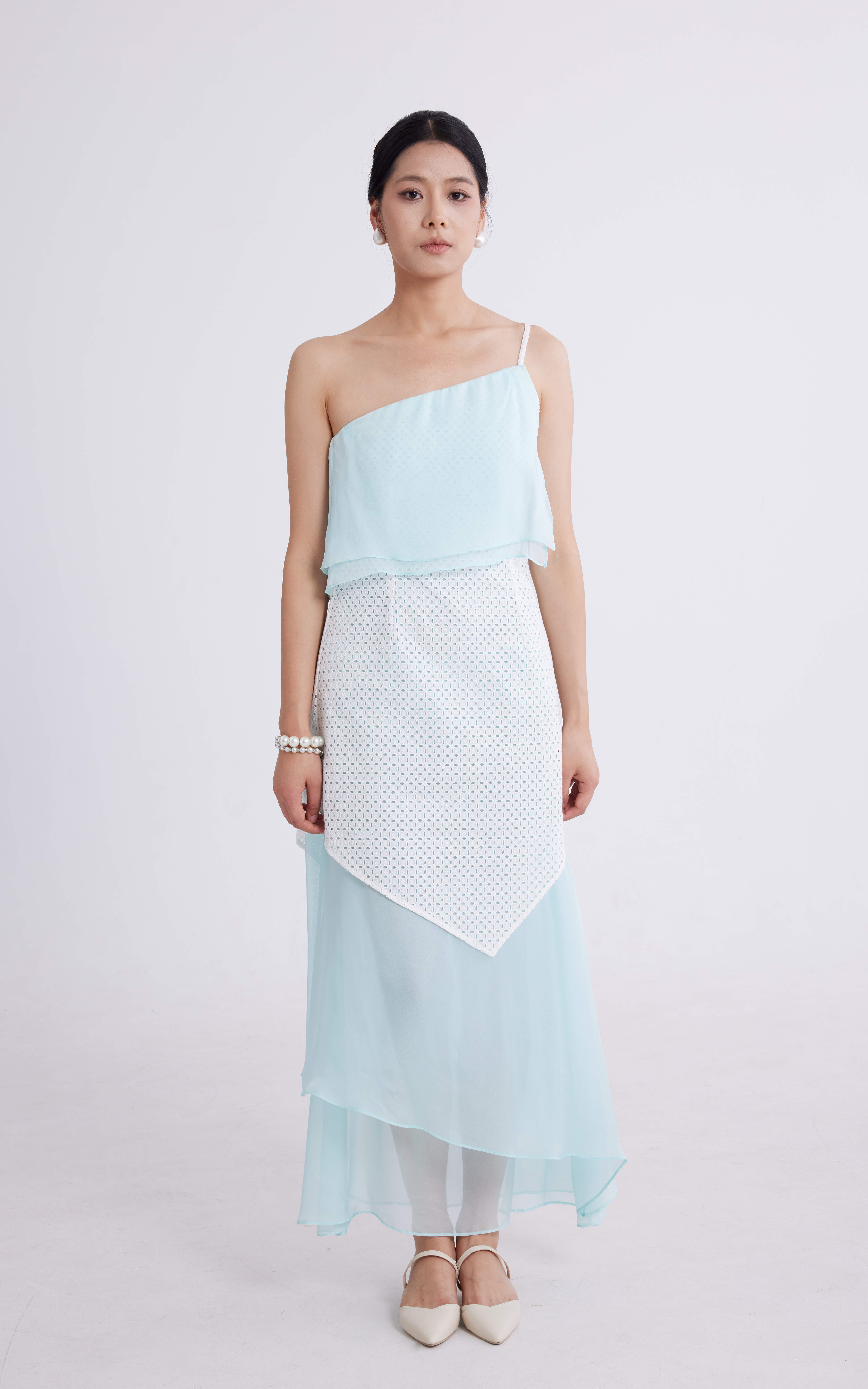 Mint asymmetric dress