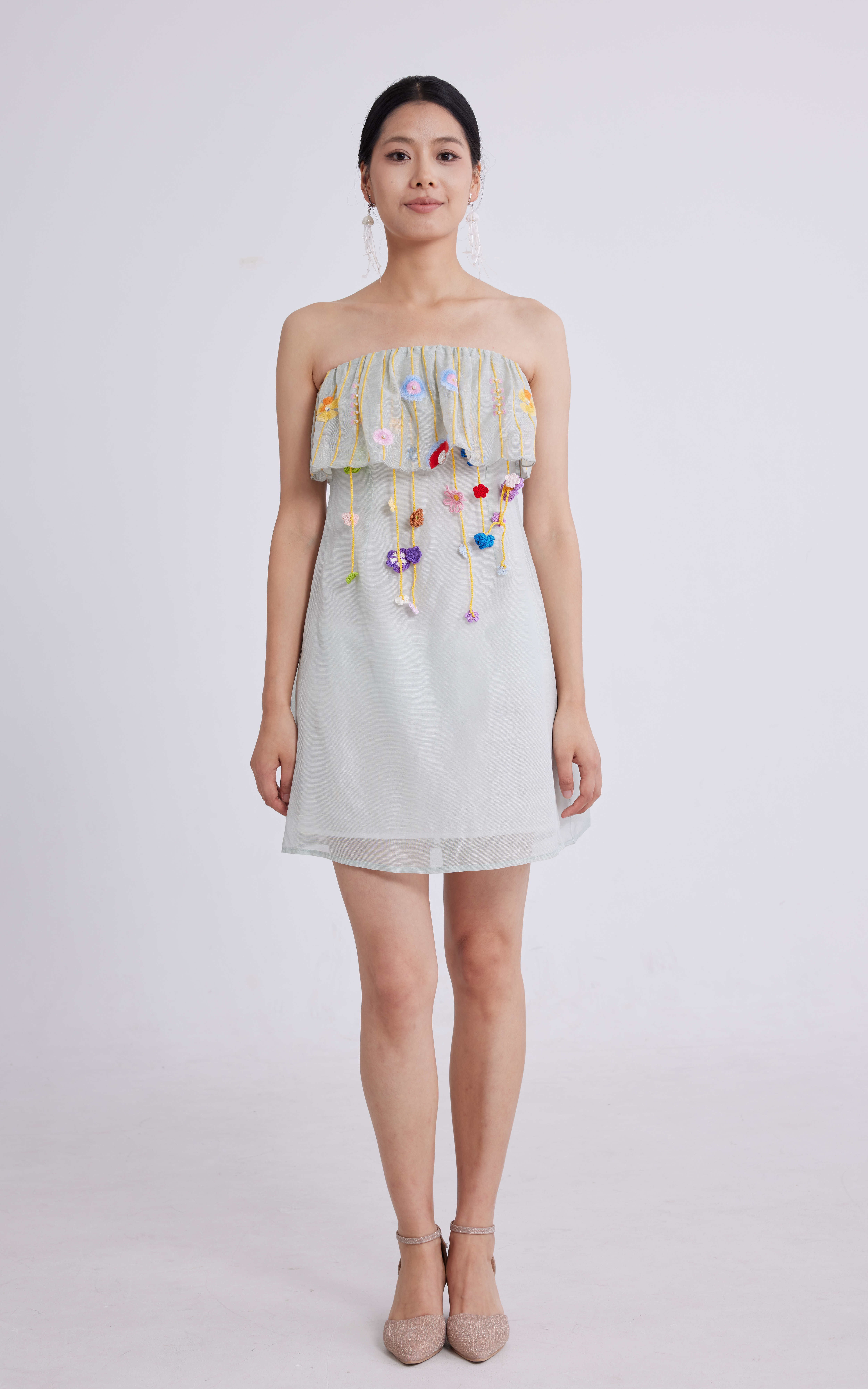 Jellyfish embroidered dress