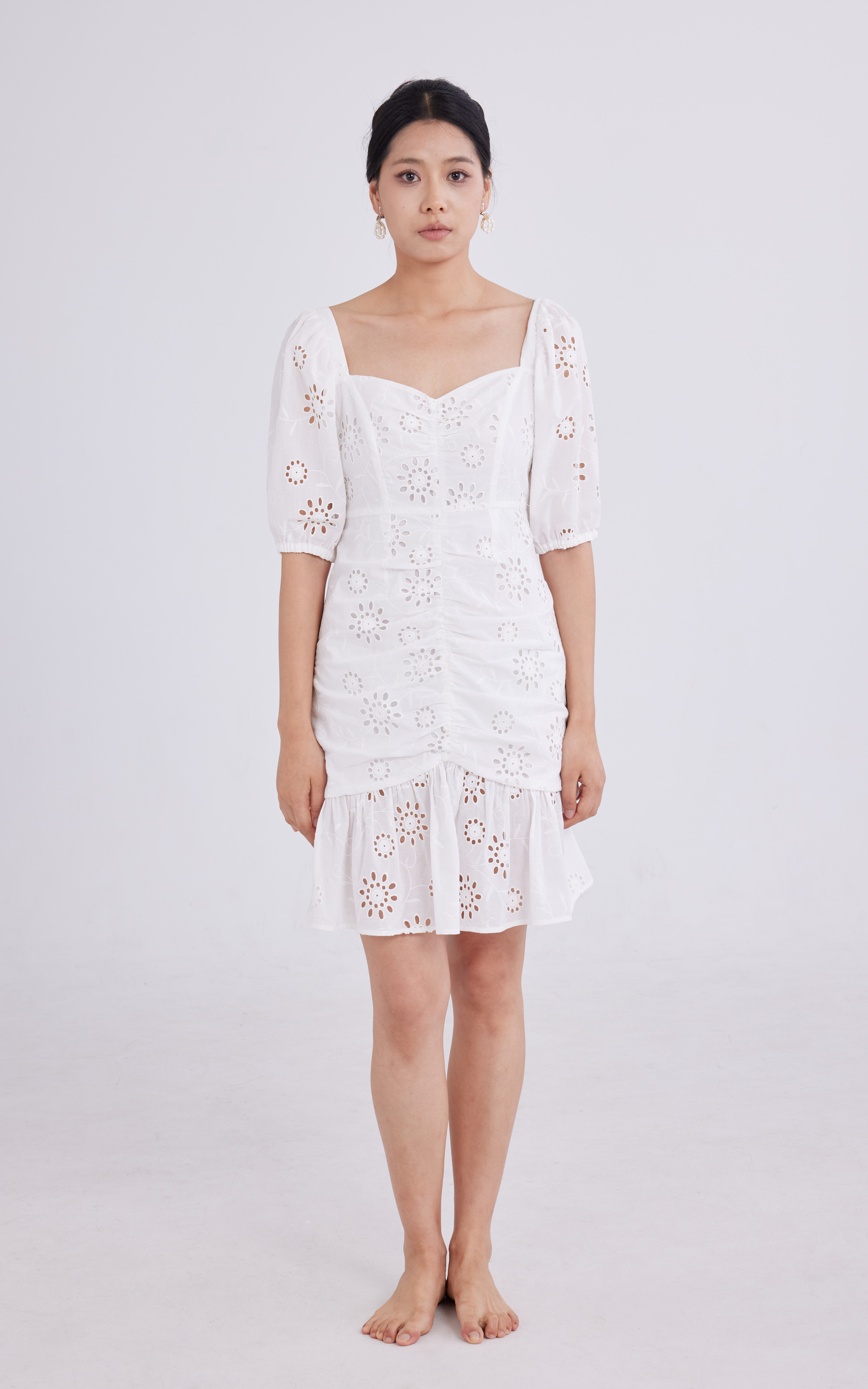 White embroidered dress