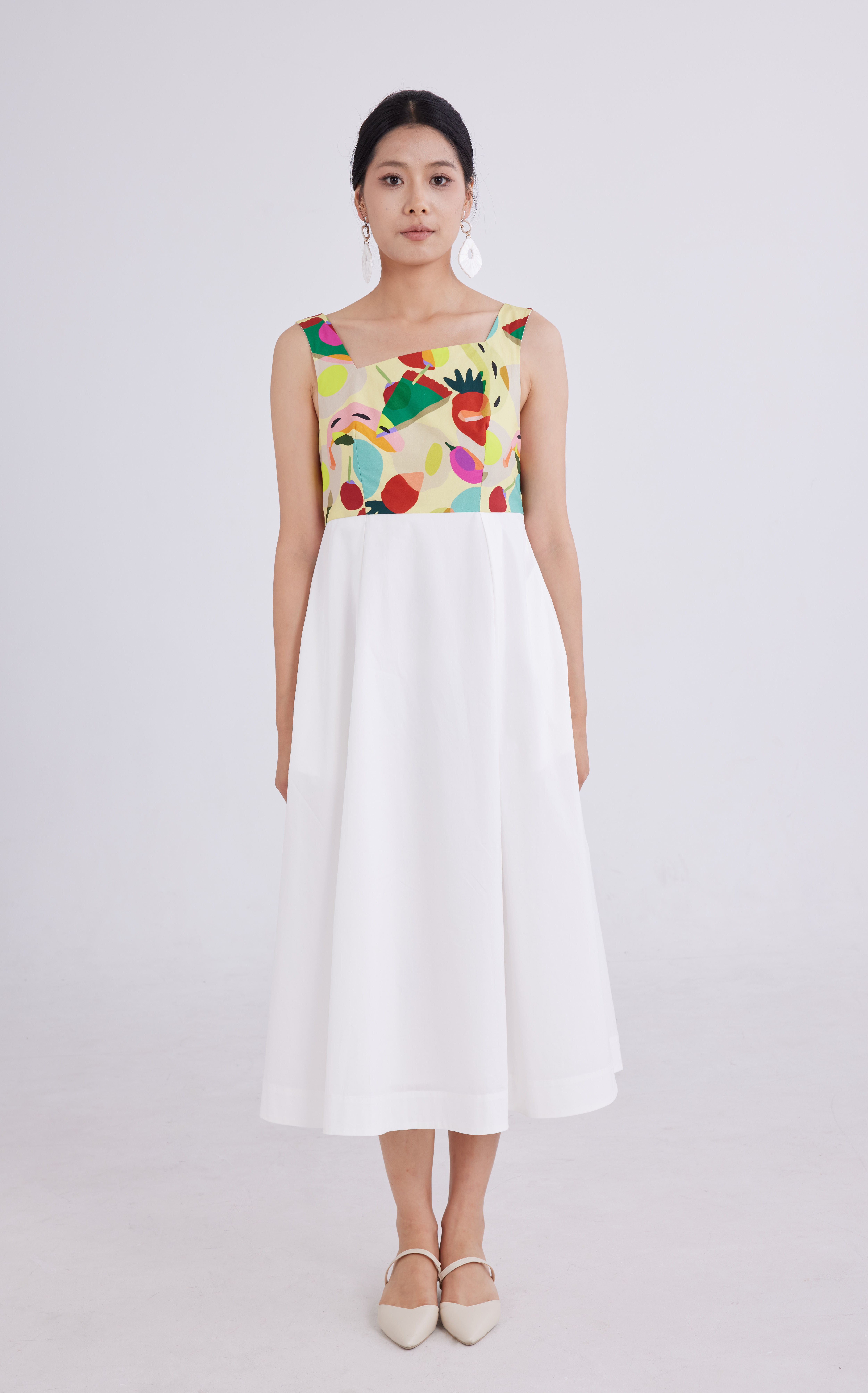 Fruit print long dress