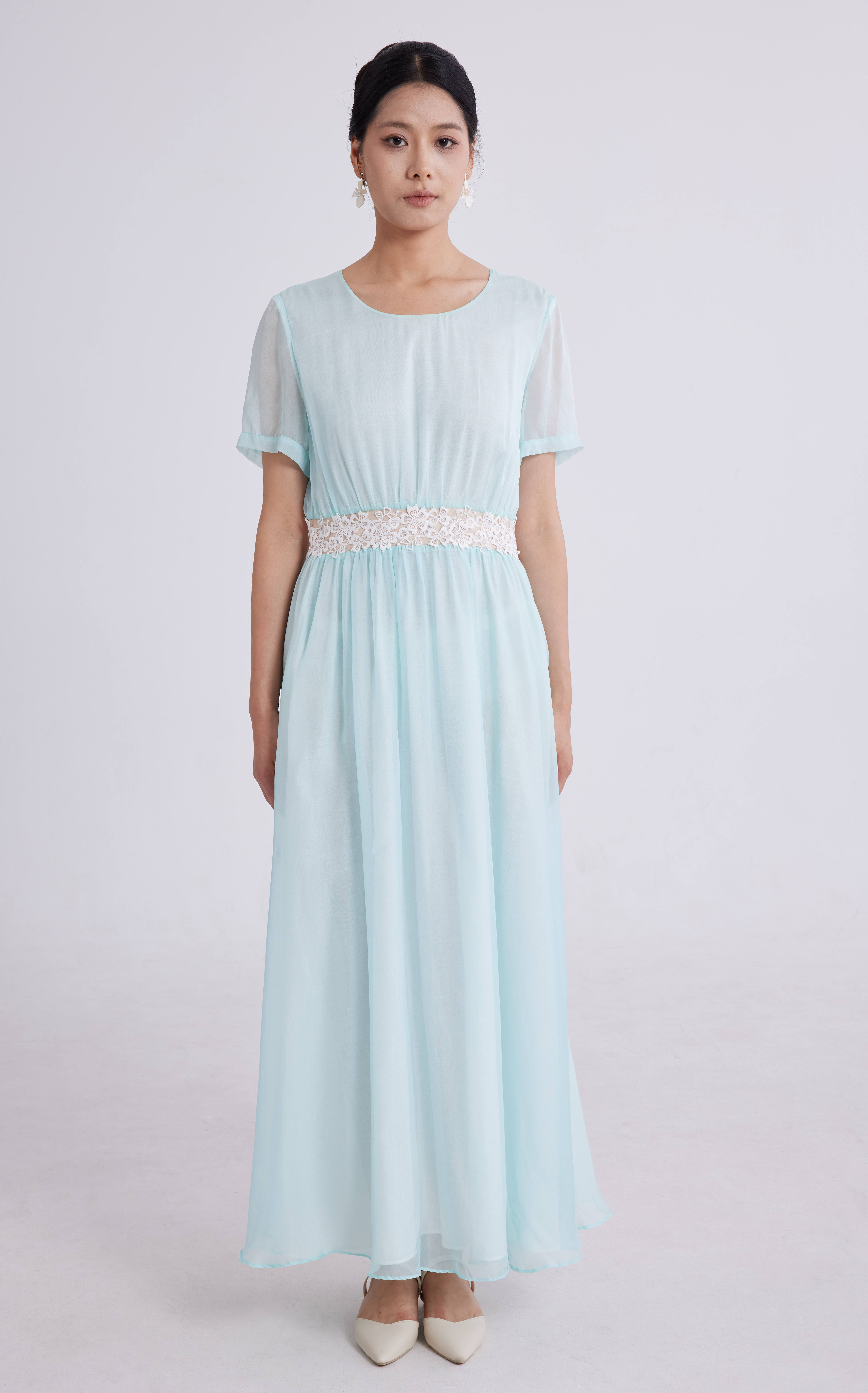Embroidered long dress