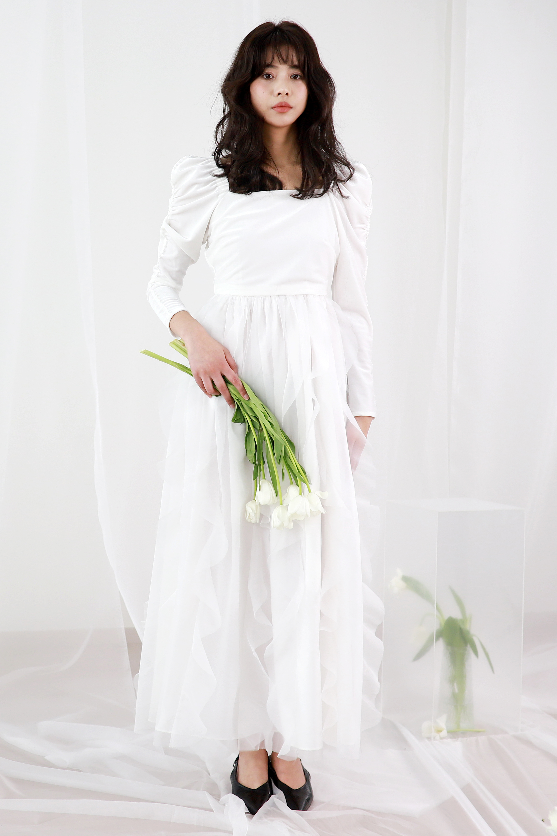 White long dress
